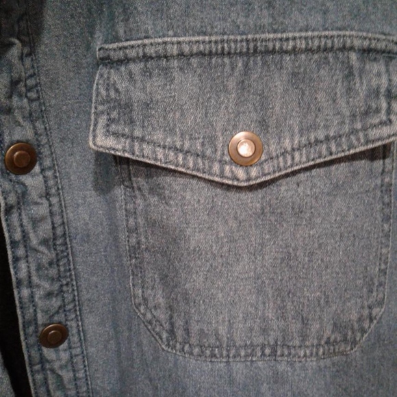 Mens denim lined shirt - Picture 2 of 7